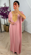 Maxi Kaftan Jurk met Luxe Borduursel en Viscose 1896