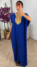 Maxi Kaftan Jurk met Luxe Borduursel en Viscose 1896