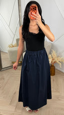 Maxi Rok met Elastische Taille