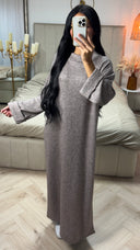 Maxi Sweater Dress met Rechte Pasvorm