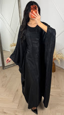 Metallic Maxi Avondjurk met Cape Mouwen