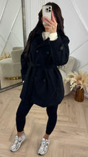 Midi Double-Breasted Trenchcoat met Tailleceintuur