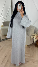 Minimal Maxi Jurk met Wijde Mouwen