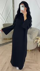 Minimal Maxi Jurk met Wijde Mouwen