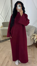 Minimal Maxi Jurk met Wijde Mouwen