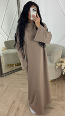 Minimal Maxi Jurk met Wijde Mouwen