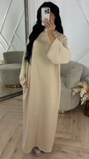 Minimal Maxi Jurk met Wijde Mouwen