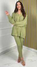 PRE ORDER Musthave Comfy 6-Button Gebreide Set WORDT 06-11 VERZONDEN