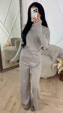 Off Shoulder Winter Two-Piece Set