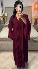 Oversized Abaya met Plooien en Vlindermouwen