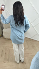 Oversized Blouse met Kraag en Borstzak MT021