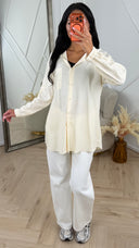 Oversized Blouse met Kraag en Borstzak MT021