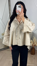 Oversized Blouse met Kraag en Borstzak
