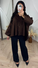 Oversized Blouse met Kraag en Borstzak