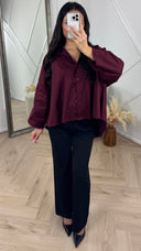 Oversized Blouse met Kraag en Borstzak