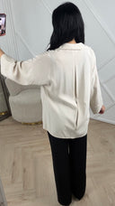 Oversized Blouse met Wijde Mouwen
