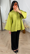 Oversized Blouse met Wijde Mouwen en Borstzak