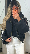 Oversized Bomberjack met Sportieve Strepen
