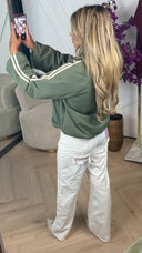 Oversized Bomberjack met Sportieve Strepen