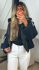 Oversized Bomberjack met Sportieve Strepen