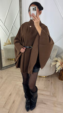 Oversized Butterfly Tie Belt Poncho 85CM