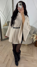 Oversized Butterfly Tie Belt Poncho 85CM