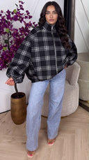 Oversized Checkered Jacket
