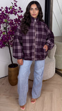 Oversized Checkered Jacket