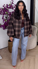 Oversized Checkered Jacket