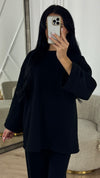 Oversized Cotton Sweater met Wijde Mouwen