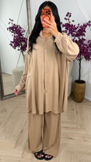 Oversized Dames Set met Blouse en Wijde Broek
