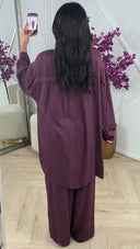 Oversized Dames Set met Blouse en Wijde Broek