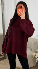 Oversized Gebreide Knit Trui Seam Detail