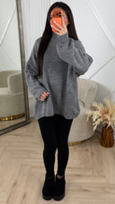 Oversized Gebreide Knit Trui Seam Detail