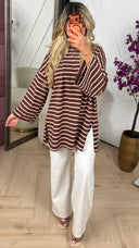 Oversized Gestreept T-Shirt