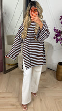 Oversized Gestreept T-Shirt