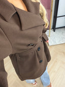 Oversized Mantel met Reverskraag en Ceintuur