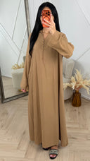 Oversized Maxi Jurk met Kraag en Knoopsluiting 5701