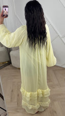 Oversized Maxi Jurk met Ruffles en Ballonmouwen