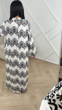 Oversized Print Maxi Jurk 005-G