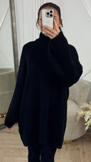 Oversized Rib Knit Coltrui Tuniek