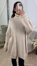 Oversized Rib Knit Coltrui Tuniek