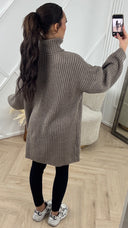 Oversized Rib Knit Coltrui Tuniek