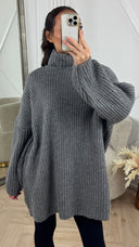 Oversized Rib Knit Coltrui Tuniek