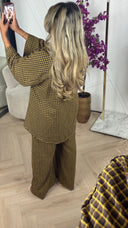 Oversized Two Piece Set met Ruitpatroon