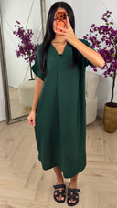 Oversized maxi jurk met V-hals