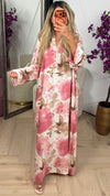 Oversized maxi jurk met bloemenprint