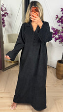 Oversized maxi jurk met knoopdetails