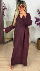 Oversized maxi jurk met knoopdetails