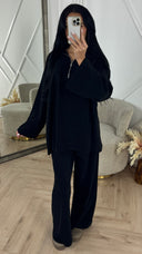 Rib Two-Piece Set met Ritsdetail